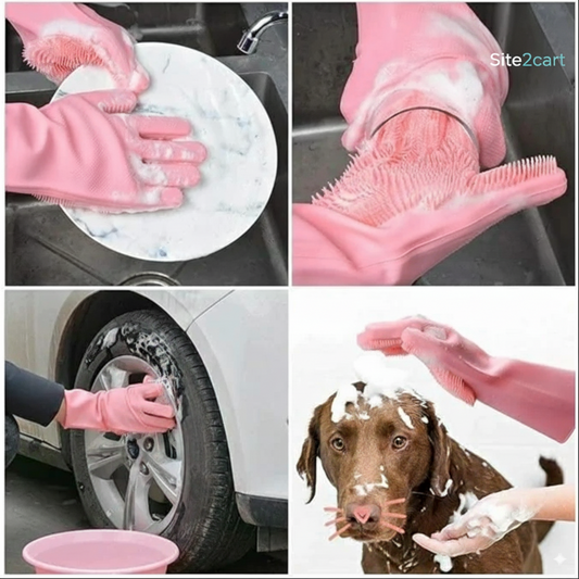 Silicone Dishwashing Hand Gloves